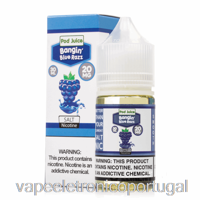 Vape Eletrônico Bangin Blue Razz - Suco De Vagem - 30ml 35mg